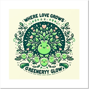 greenery glow Posters and Art